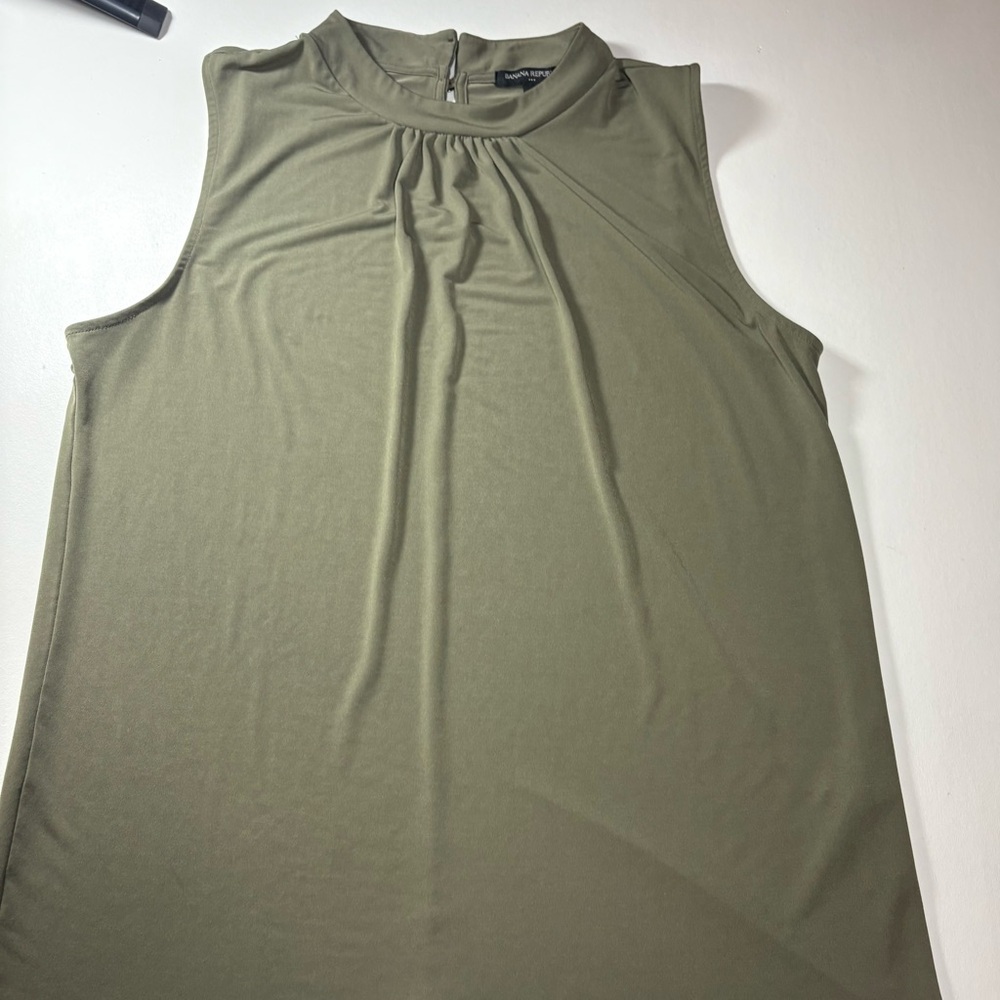 Banana Republic Green Sleeveless Blouse